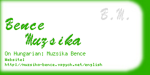 bence muzsika business card